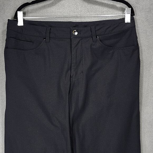 Lululemon ABC Pant 34x30 Men Slim Fit Black 5704s Performance Stretch Zip Pocket - Picture 8 of 13